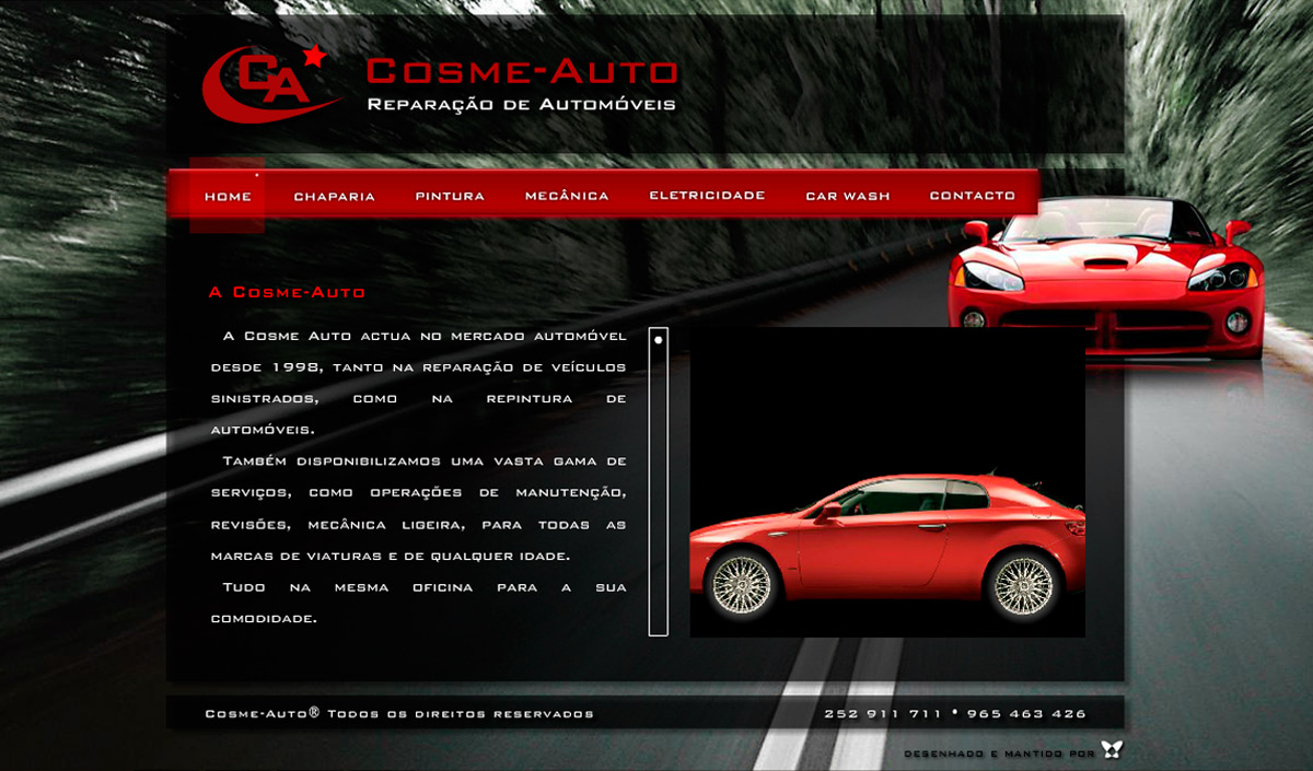 Cosme-Auto Reparação Auto Website 2010 Flash